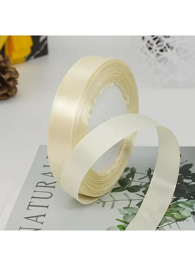 Beige Satin Ribbon 0 59 Inch Width For DIY Crafts Gift Wrapping And Decorations - Image 5