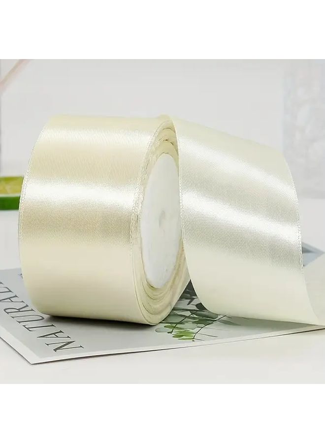 Beige Satin Ribbon 0 59 Inch Width For DIY Crafts Gift Wrapping And Decorations - Image 1