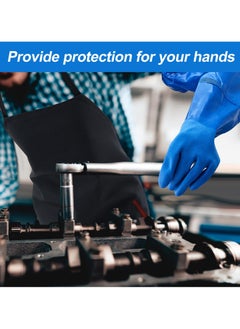 KASTWAVE Elbow Length Gloves 60cm and Waterproof Leather Apron 110cm Aprons, Reusable PVC Gloves, Heavy Duty Waterproof Gloves and Aprons for Lab Kitchen  - Image 5