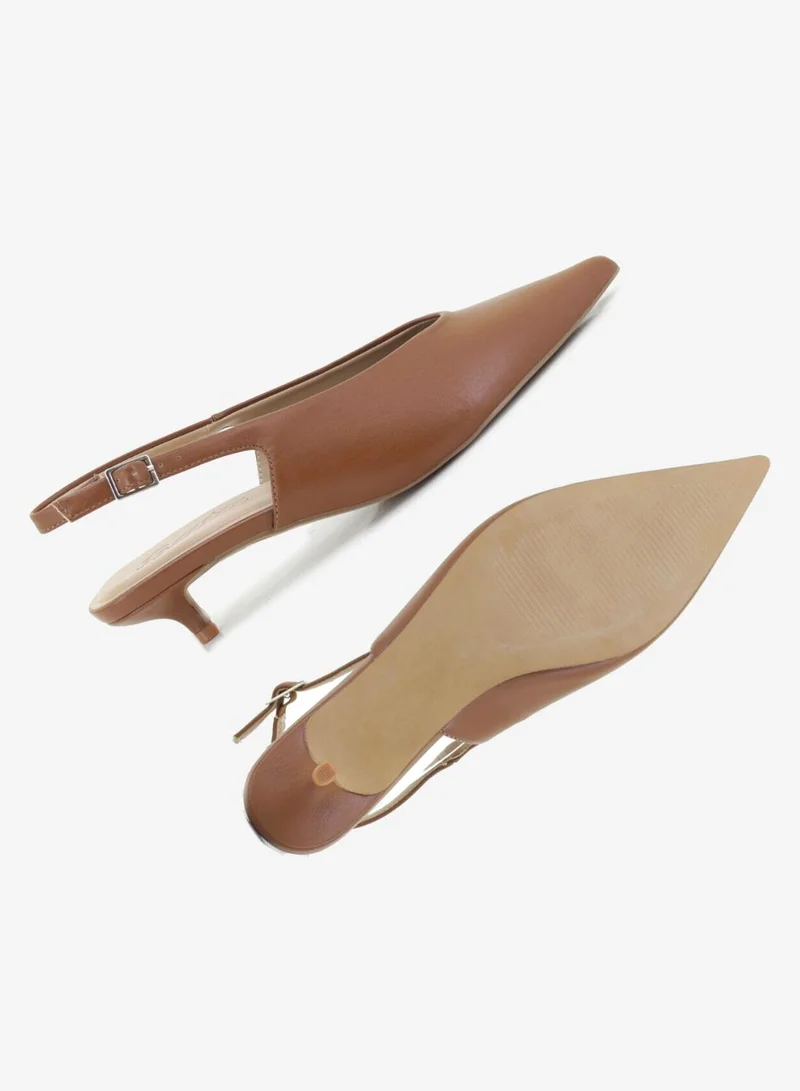 Bata  Slingback Pointed Mule Shoes for Women | Best Price UAE