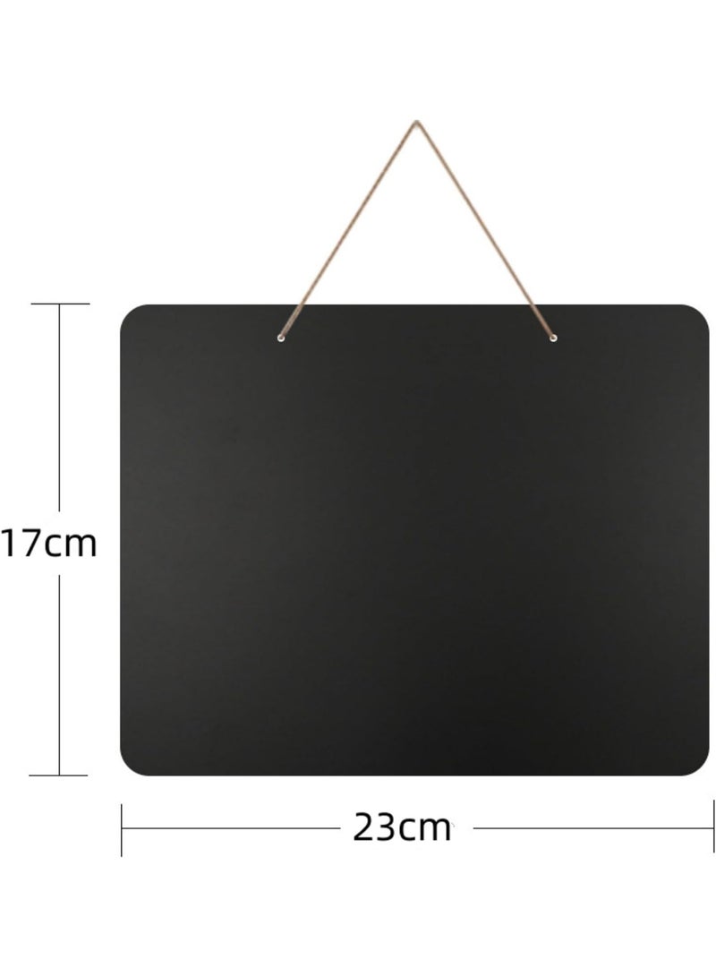 jaexest Wooden  Double Sided Hanging Chalkboard Signs, Vintage Erasable Message Board Sign with Hanging String for Wedding Kitchen Home Party Decoration - Image 2