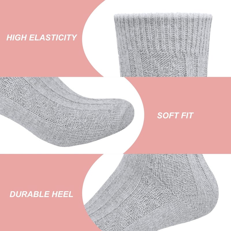 YSense Womens Wool Socks, Winter Boot Socks Stocking Stuffers Gifts for Women Men Warm Crew for Hiking - Image 4