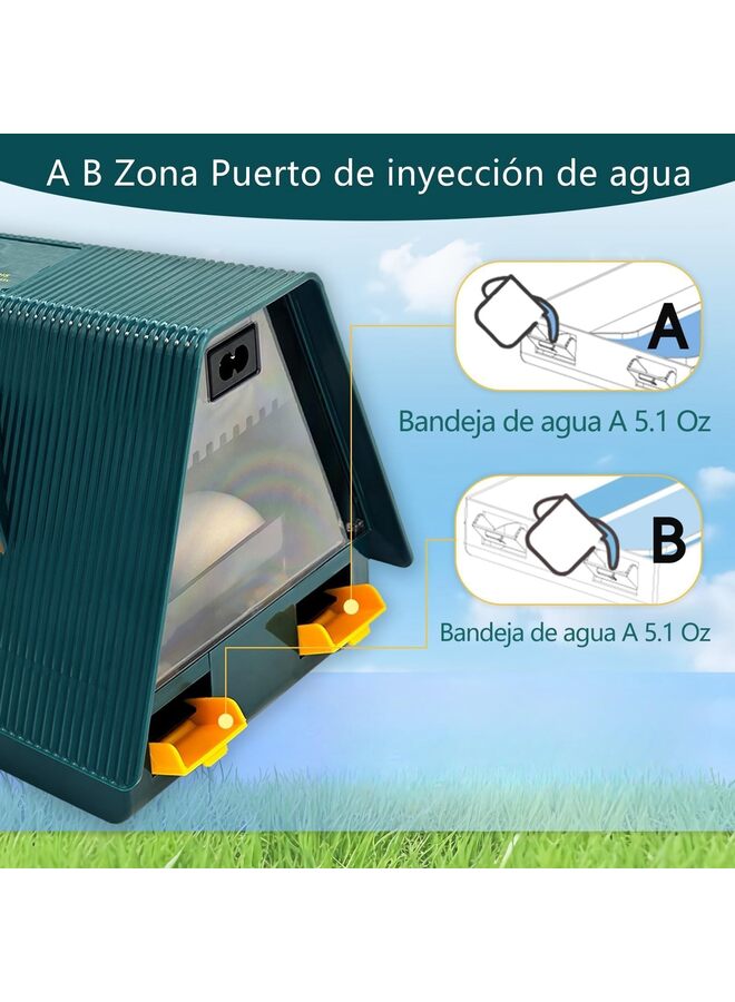 Incubator for Hatching Eggs With Automatic Turning and Humidity Control - Low Noise 10-Egg Capacity for Chickens, Ducks, Quails, Birds - Image 2