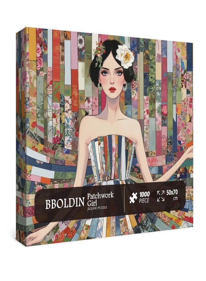 BBOLDIN أحجية صور جميلة مرقعة للنساء البالغات، 1000 قطعة، أحجية فنية جميلة على شكل زهور ملونة، أحجية صور مجمعة صعبة للغاية لفتاة أنيقة. - Image 1