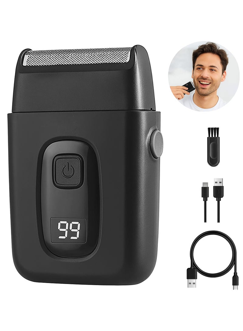 Rechargeable Electric Shaver For Men Shaving Machine Portable & Travel Friendly Black - Image 1