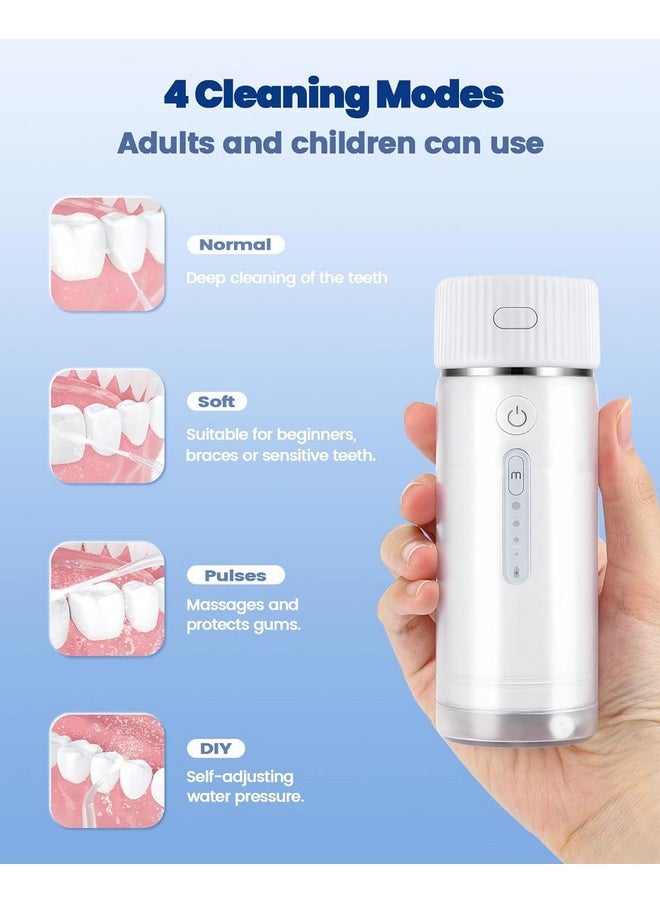 FERRISA - Portable Cordless Water Flosser Rechargeable, Detachable Water Tank, Water Dental Flosser With 4 Refill Heads, 4 Modes & Ipx7 Waterproof, Travel Water Flosser For Braces, Teeth Care - Image 1