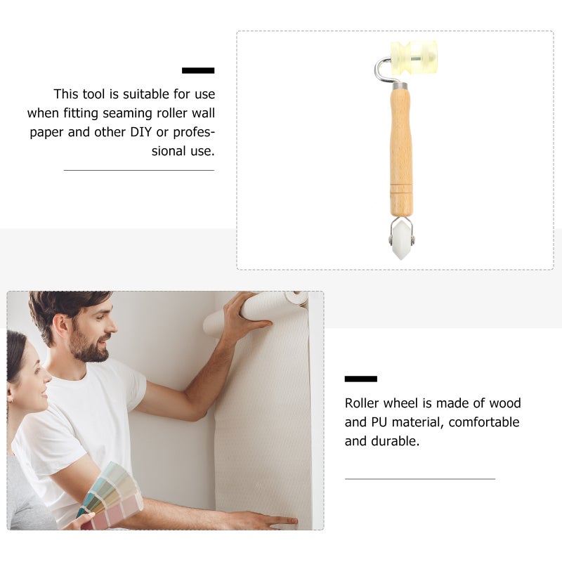2 pcs Seam Handle Wheel Pressure Wheel Wallpaper Construction Tool (Assorted Color) - Image 5