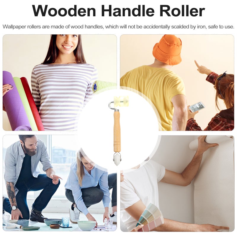 2 pcs Seam Handle Wheel Pressure Wheel Wallpaper Construction Tool (Assorted Color) - Image 4