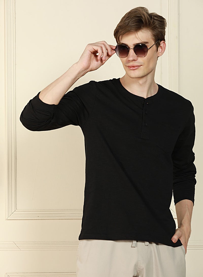 Dennis Lingo Black T-Shirt for Men - Regular Fit, Stylish - Image 1