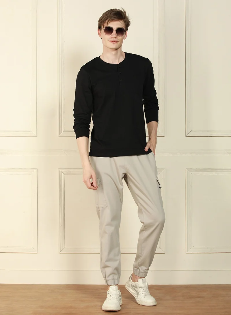 Dennis Lingo Black T-Shirt for Men - Regular Fit, Stylish