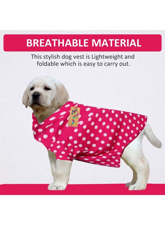 Western Era Super Soft Trendy Printed Shirt, Ultra Comfort Dog Apparel, Cotton Printed Breathable Basic Vest Dog Shirt, Cute Lightweight Thin Shirt For Your Furies (Large - 20 Inch) (Polka Pink) - Image 2