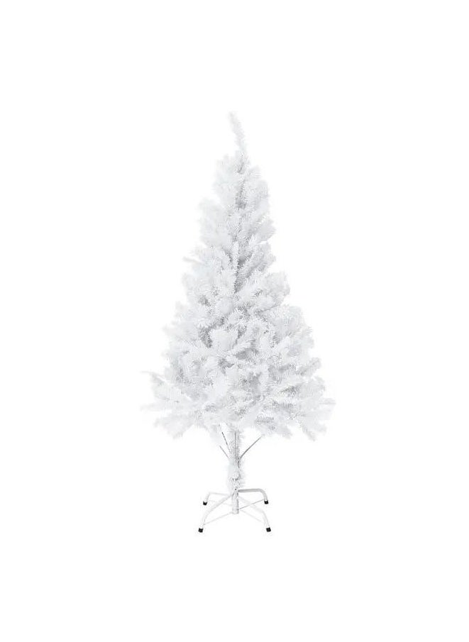 Generic 150cm White Artificial Christmas Tree,Realistic Xmas Tree Lightweight Pine Tree with Metal Stand,Indoor Outdoor Christmas Decoration Easy Assemb  - Image 1