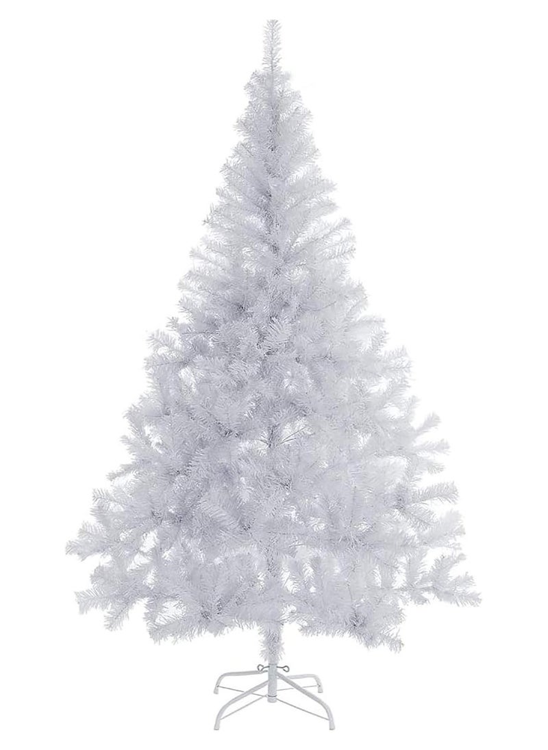 Generic 150cm White Artificial Christmas Tree,Realistic Xmas Tree Lightweight Pine Tree with Metal Stand,Indoor Outdoor Christmas Decoration Easy Assemb  - Image 2