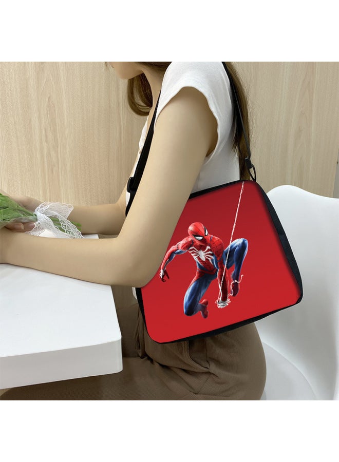 Direct Supply Underarm Bag Spider-Man Anime Printed Large Capacity Single Shoulder Crossbody Bag Simple Fashion Tote Bag-Color:4-Size:Small Armpit Bag  - Image 4