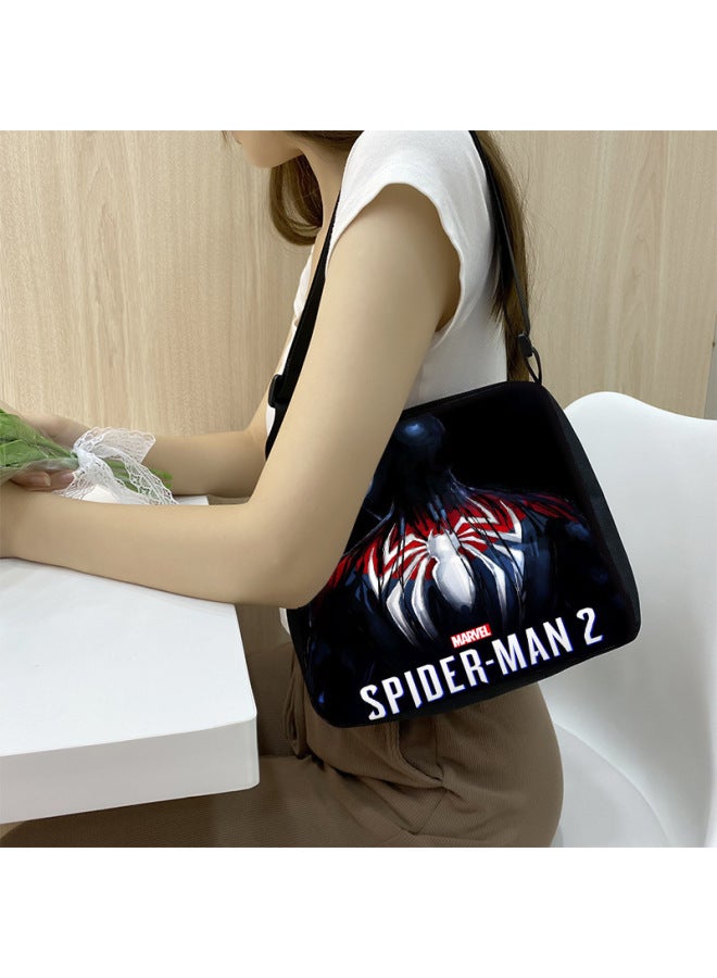 Direct Supply Underarm Bag Spider-Man Anime Printed Large Capacity Single Shoulder Crossbody Bag Simple Fashion Tote Bag-Color:4-Size:Small Armpit Bag  - Image 1