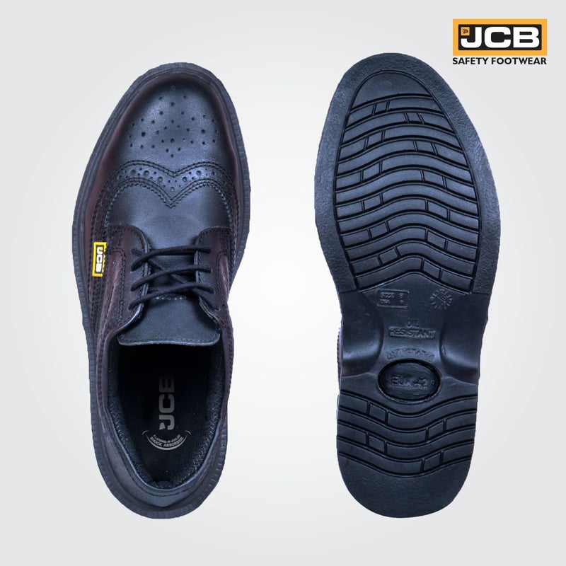 JCB حذاء جيسي بي التنفيذي بروغ جلد مصقول، رأس فولاذي، كثافة مزدوجة، مضاد للكهرباء الساكنة - Image 5