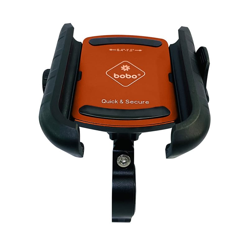 BOBO BM14 Quick Release Enhanced BM4 Waterproof Bike/Motorcycle/Scooter Mobile Phone Holder Mount, Ideal for Maps and GPS Navigation (Orange) - Image 1