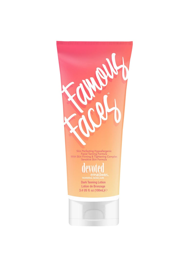 Devoted Creations Devoted Creations Famous Faces Skin Perfecting Hypoallergenic Facial Tanning Lotion, 3.4 Fl. Oz. 