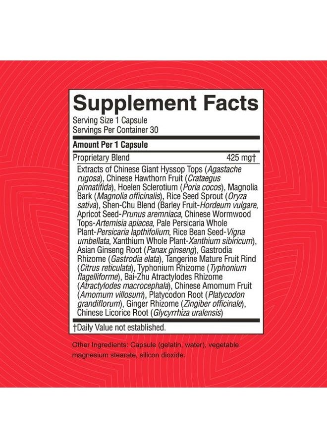 Nature's Sunshine - Anti-Gas, Chinese TCM Concentrate, 30 Capsules - Image 1