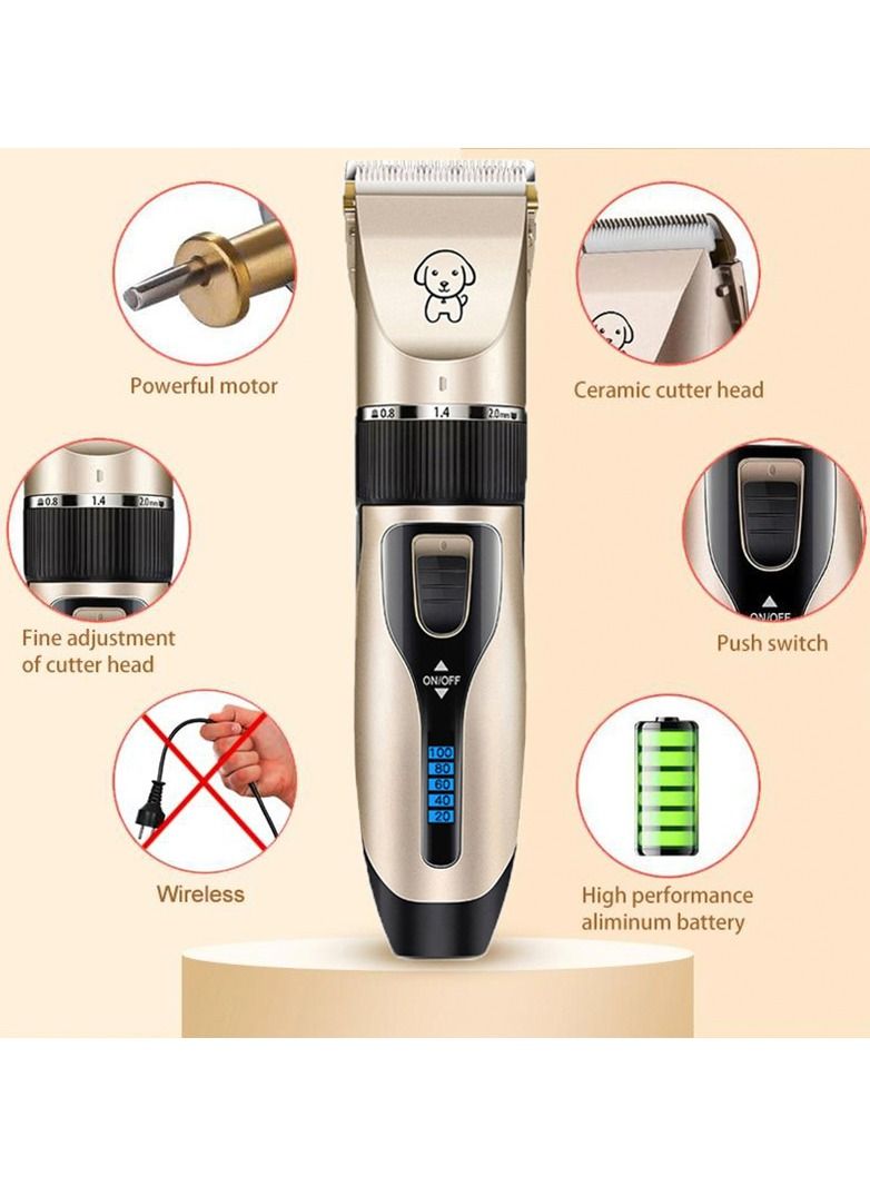 Dog Clipper Dog Hair Clippers Grooming (Pet/Cat/Dog/Rabbit) Haircut Trimmer Shaver Set Pets Cordless Rechargeable Professional - Image 5
