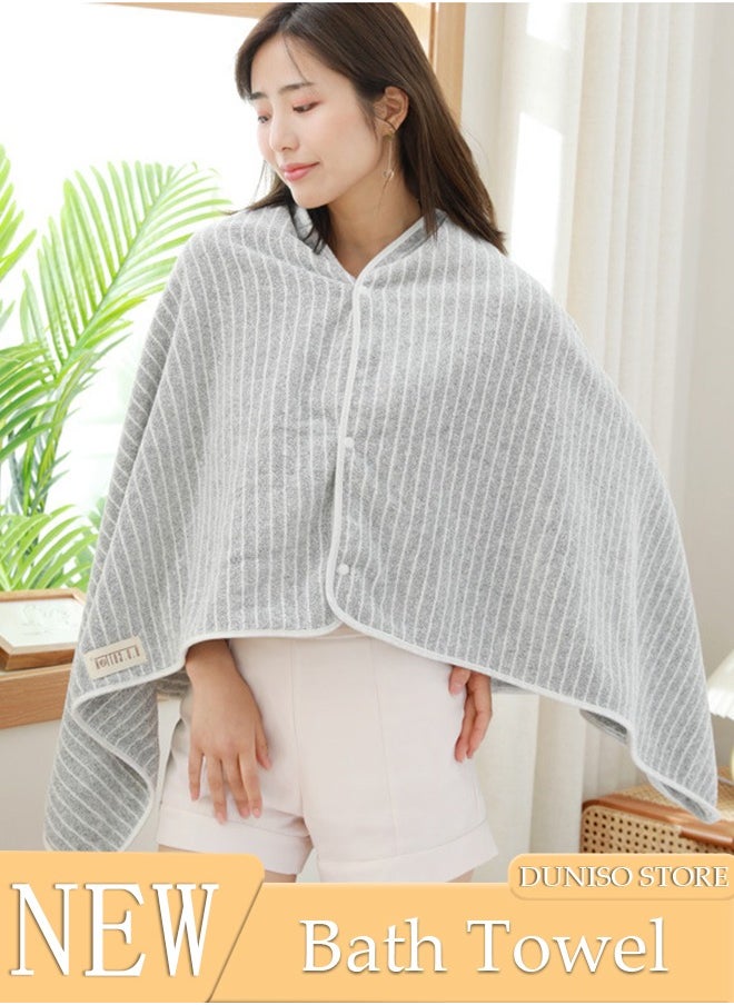 DUNISO - Wearable Bath Towel,Women's Soft & Comfortable Body Wrap Button Design,Super Absorbent Water to Quick Drying Body Spring Summer Bath Towel for Women - Image 1