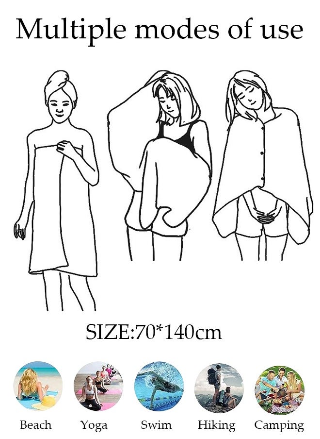 DUNISO - Wearable Bath Towel,Women's Soft & Comfortable Body Wrap Button Design,Super Absorbent Water to Quick Drying Body Spring Summer Bath Towel for Women - Image 1