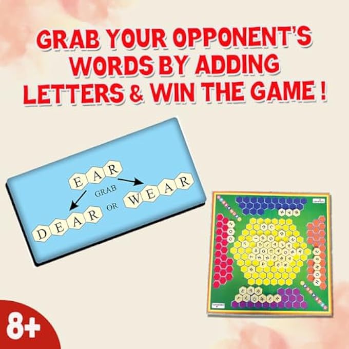 Creative's Grab a Word  Improve Spelling  Language Skills for Kids Learning Board Game for Kids Fun Board Game Children to Build Scoring Words 100 Play Tiles Gift for Kids  Ages 8  Up - Image 3