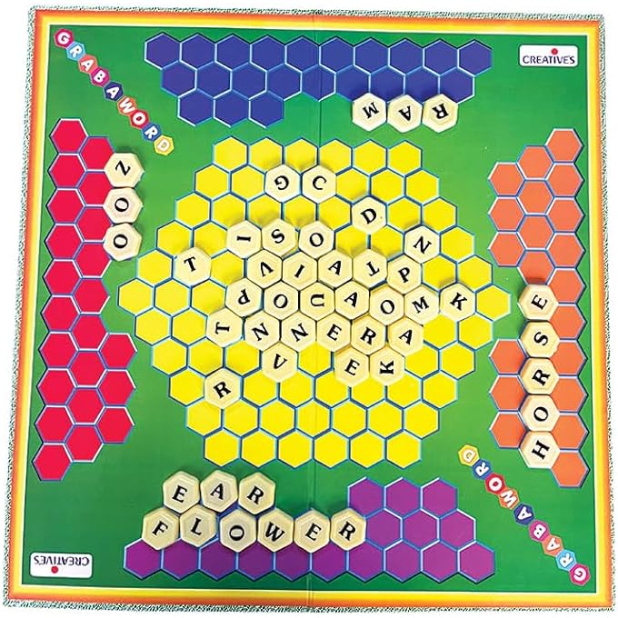 Creative's Grab a Word  Improve Spelling  Language Skills for Kids Learning Board Game for Kids Fun Board Game Children to Build Scoring Words 100 Play Tiles Gift for Kids  Ages 8  Up - Image 2