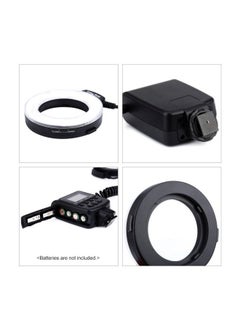 NIBEMINENT 46-Piece LED Ring Flash Light Power Control With Diffusers and Adapter Rings Black  - Image 5