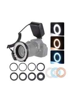 NIBEMINENT 46-Piece LED Ring Flash Light Power Control With Diffusers and Adapter Rings Black  - Image 2