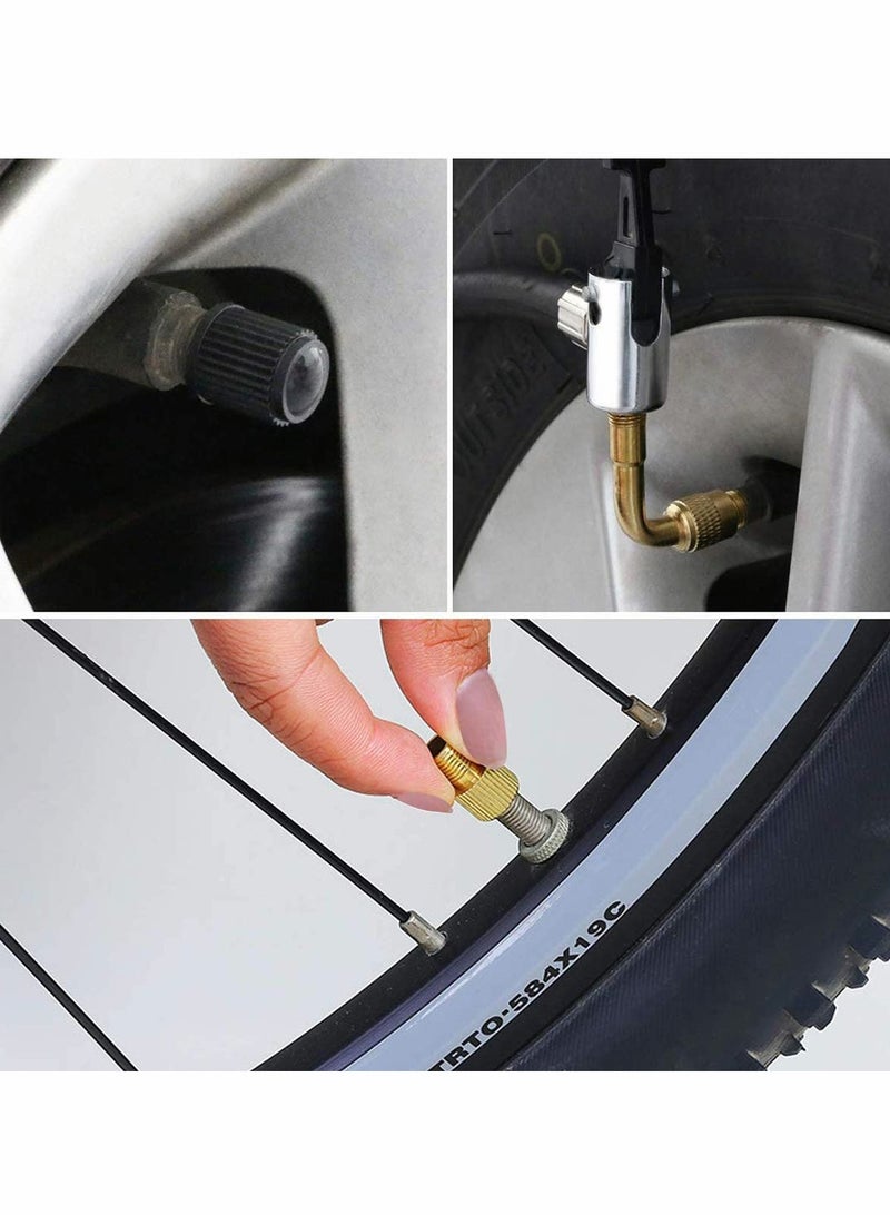 Tyre Pressure Gauge 220 PSI Inflator with Air Compressor Valve Chuck for Heavy Duty Car Motorcycle Bicycle