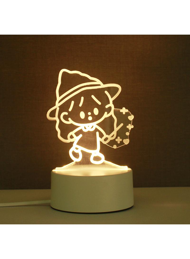 Creative 3D Three Color Desk Lamp Night Lamp Birthday Gift Festive Atmosphere Lamp Desk Lamp