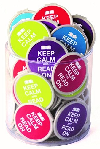 Fun-N-Nuf Keep Calm & Read ON Bulk Bookmarks for Teens - 75 Bookmarks for Kids Girl’s Boys- School Student Incentives – Library incentives – Reading Incentives - Party Favor Prizes - Classroom Reading Awards! - Image 4