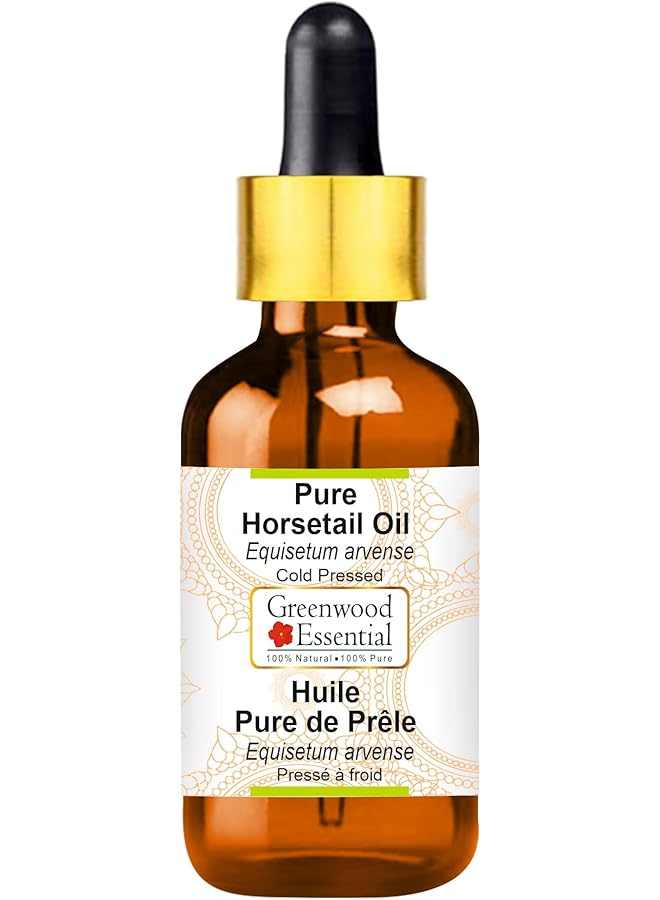 Pure Horsetail Oil Equisetum Arvense Cold Pressed With Glass Dropper 50Ml 1.69 Oz - Image 1