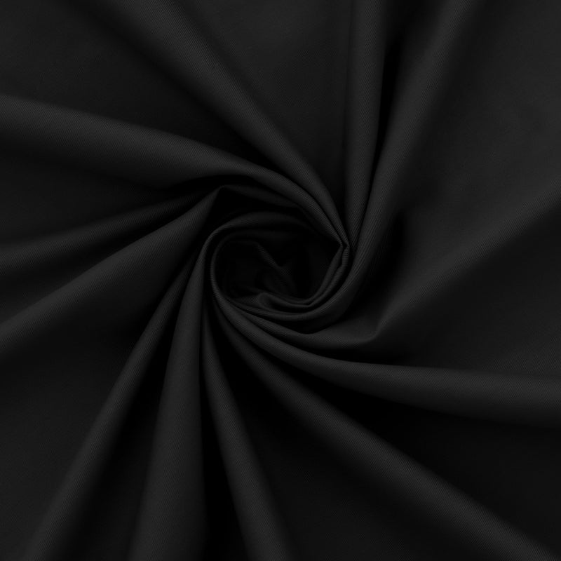 KKJIAF 1 Yard Black Cotton Fabric 61 Inch Wide, Soft & Breathable Cotton Broadcloth Fabric for Sewing Clothes, Apparel, Costume, Craft - Image 1