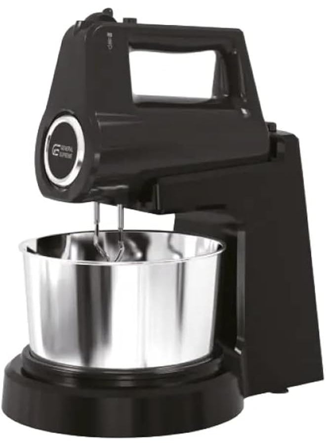 GENERAL SUPREME Hand Mixer 2.5 Liter Bowl 400 Watt Black Gsbm25Bm 