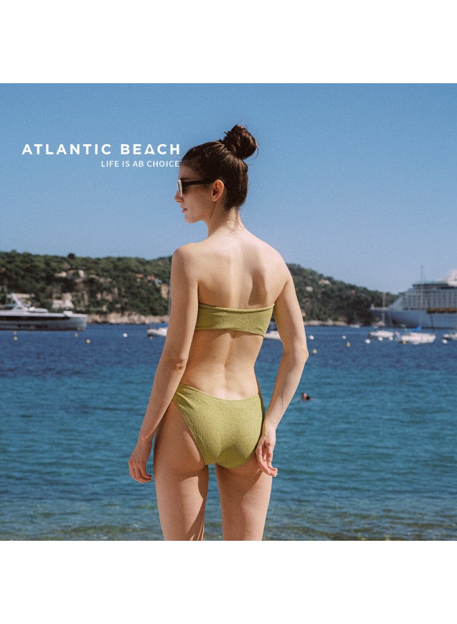 Atlanticbeach Atlantic Beach New Arrival Hot Beach Vacation High-end Feeling Women's Bubble Hot Spring Split Swimsuit Bikini - Image 5