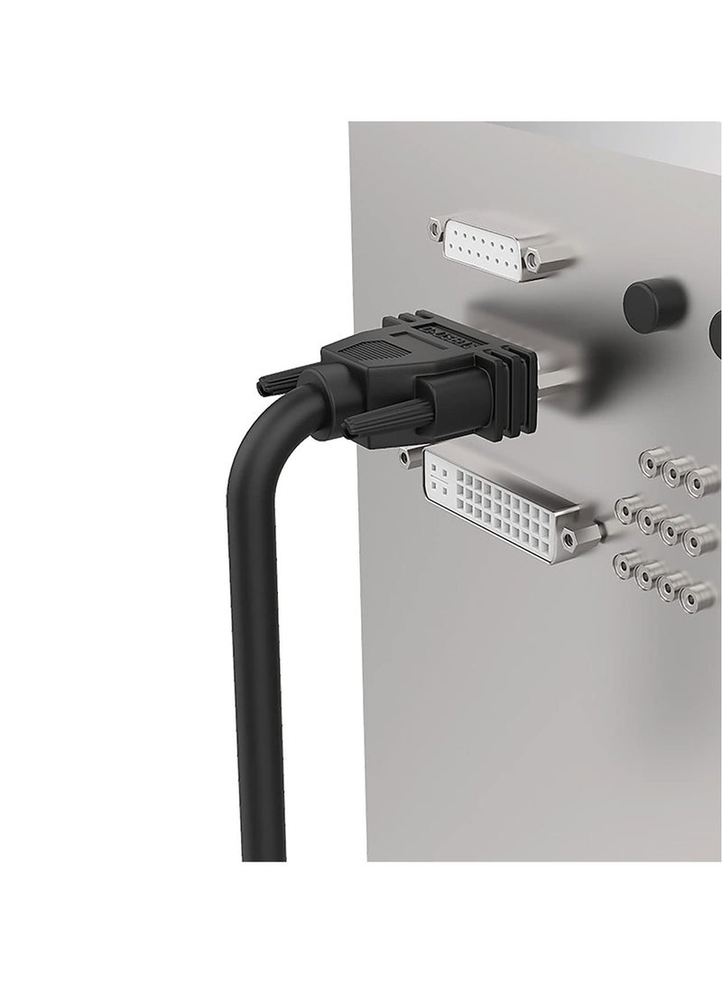 DB15 Cabel Male to Female Double Shielded 10ft/3M,DB 15 Extension Cable Black, 26awg Tinned Copper D-SUB 15 pin Straight Through Cord for CNC, UPS, PLC, Driver