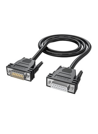 DB15 Cabel Male to Female Double Shielded 10ft/3M,DB 15 Extension Cable Black, 26awg Tinned Copper D-SUB 15 pin Straight Through Cord for CNC, UPS, PLC, Driver - pzsku/Z7CD8B708BE7293AE3C4DZ/45/_/1717035059/03b4d295-58ff-4616-802d-55d41e31814b