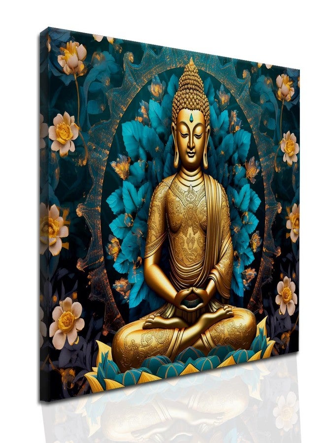 LADECOR Large Buddha Painting Wall Art for Living Room Meditating Buddha Canvas Art for Home and Office Decoration (18 Inch x 24 Inch, E) - Image 5