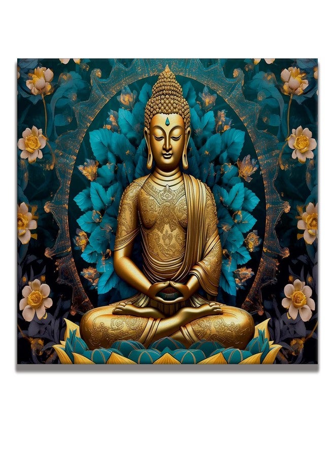 LADECOR Large Buddha Painting Wall Art for Living Room Meditating Buddha Canvas Art for Home and Office Decoration (18 Inch x 24 Inch, E) - Image 2