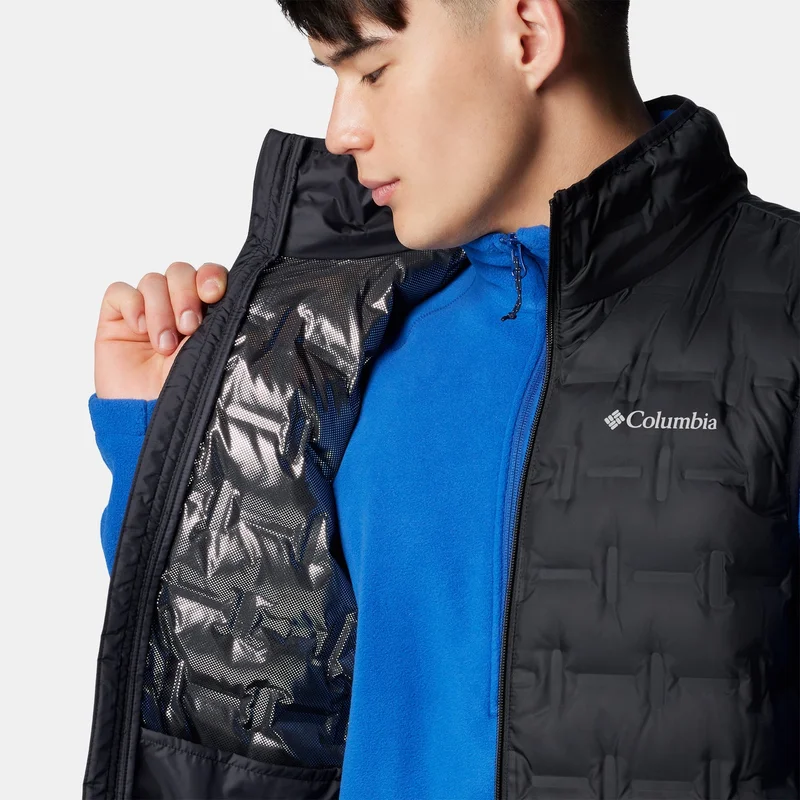 Columbia Black Men's Delta Ridge II Down Hiking Vest for Men | Best Price UAE