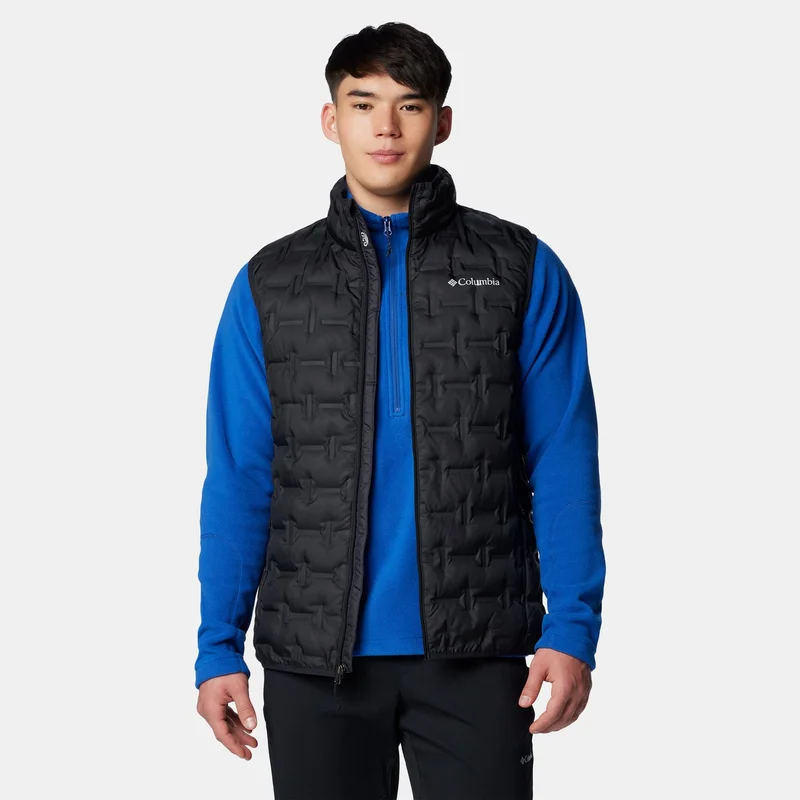 Columbia Black Men's Delta Ridge II Down Hiking Vest for Men | Best Price UAE