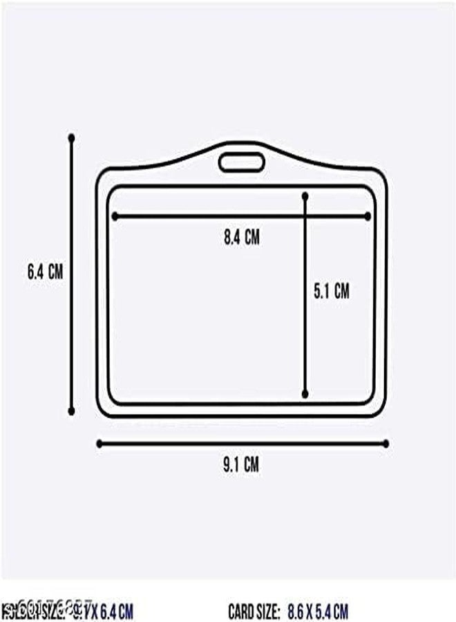 JSMSH بطاقات ذكية أفقية من JSMSH | حامل بطاقات هوية معدني صلب / شارة للمكاتب | متوافق مع مختلف حوامل الشارات والمشابك والأربطة وبكرات الشارات القابلة للسحب (أحمر، عبوة من 10) - Image 2