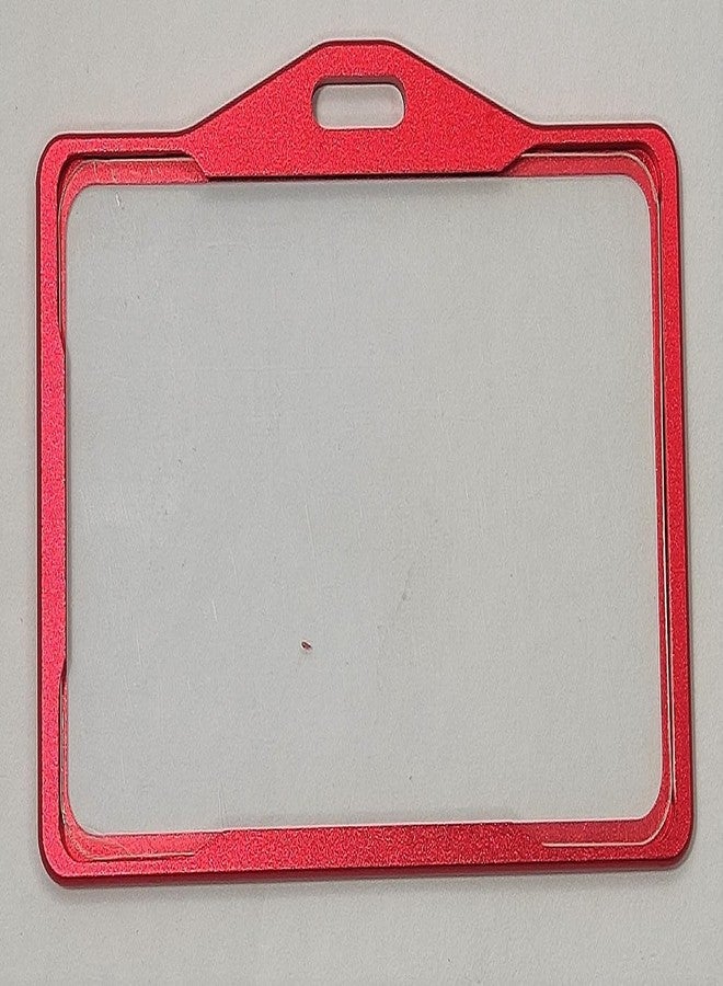 JSMSH بطاقات ذكية أفقية من JSMSH | حامل بطاقات هوية معدني صلب / شارة للمكاتب | متوافق مع مختلف حوامل الشارات والمشابك والأربطة وبكرات الشارات القابلة للسحب (أحمر، عبوة من 10) - Image 3