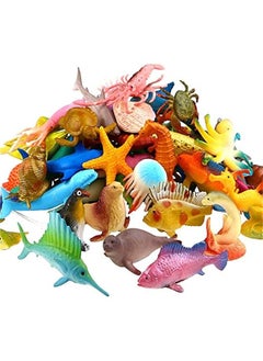 DURKU Assorted Mini Vinyl Plastic Sea Animal Toy Set - 52 Pack, Realistic Underwater Life Figures for Bath, Education, and Party Fun - Great Valentine's Day Gift  - Image 1