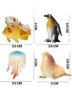 DURKU Assorted Mini Vinyl Plastic Sea Animal Toy Set - 52 Pack, Realistic Underwater Life Figures for Bath, Education, and Party Fun - Great Valentine's Day Gift  - Image 5