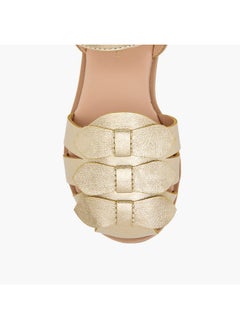 Flora Bella By Shoexpress Girls Bow Accent Sandals with Hook and Loop Closure  - Image 3