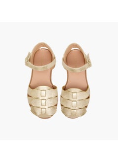 Flora Bella By Shoexpress Girls Bow Accent Sandals with Hook and Loop Closure  - Image 1