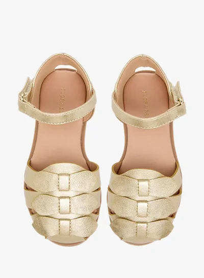 Flora Bella By Shoexpress Flora Bella Bow Accent Sandals With Hook And Loop Closure